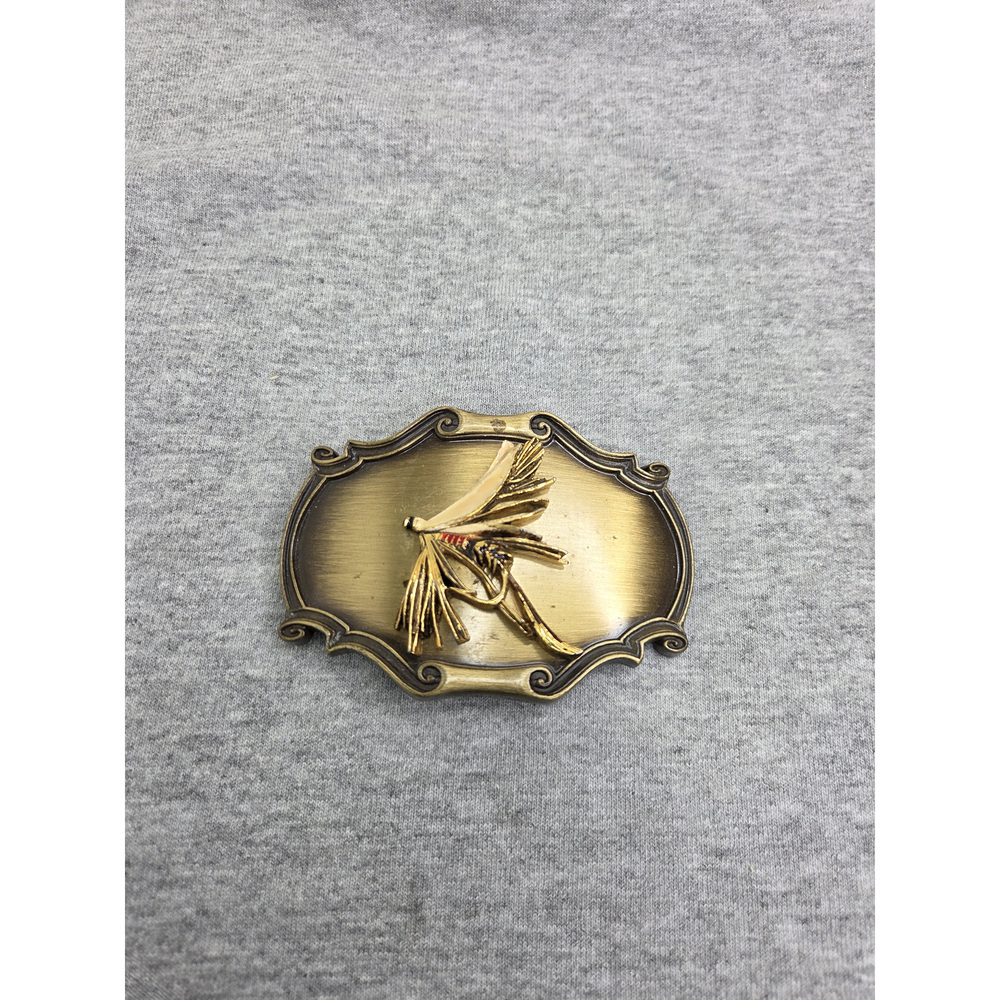 Rare Vintage 1978 Dry Fly Fishing Lure Sportsman Raintree Belt Buckle